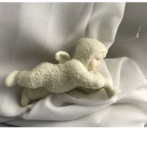 VTG Snowbabies Flying Angel Trumpet Tree Ornament